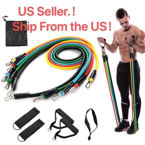 The SAG Exersice Resistance Bands Set with Handles 5 Fitness Workout Bands