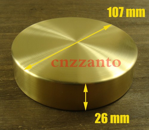 edge curl Solid brass round dish plate tray Bottom Diameter 107mm Z241B