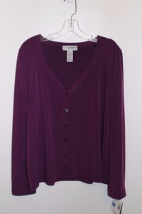 Sag-Harbor-Womens-Size-XL-Long-Sleeve-Blouse