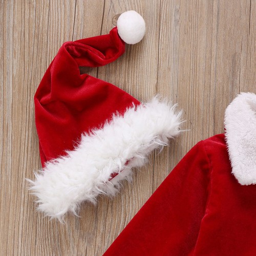 US Child Santa Claus Costume Boys Girls Christmas Fancy Budget Kids Outfits Suit