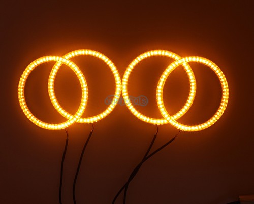 Switchback White /& Amber Angel Eye Halo Ring Light LED For E30 E32 E34 525i 530i