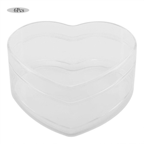 6* Heart Shape Candy Boxes Chocolate Plastic Gift Box Wedding Favor Party Decor