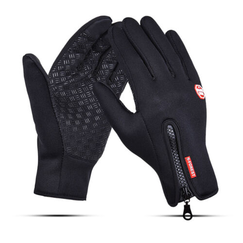Mens Winter Gloves Touch Screen Soft Fleece Cold Weather Mittens Cycling Driving
