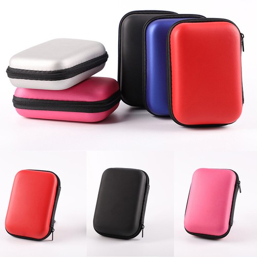 2.5/" Portable Earphone Data USB Cable Travel Case Organizer Pouch Storage Bags