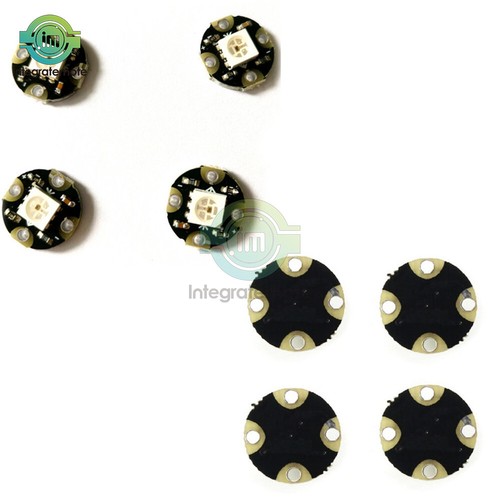 4PCS WS2812 Smart RGB LED Integrated Driver Sewable Wearable Chainable Flora
