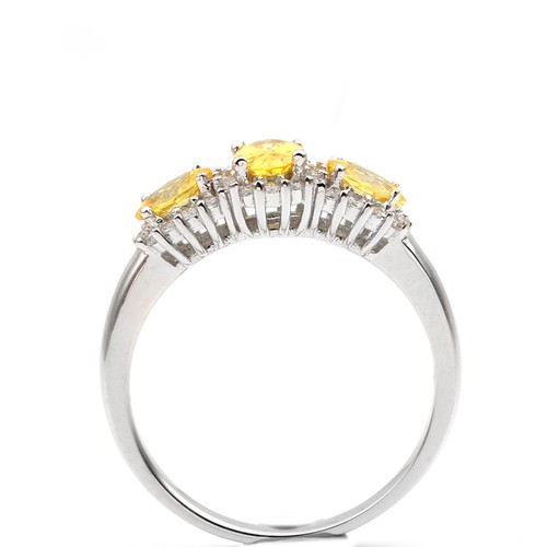 Women/'s 925 Sterling Silver 3-stone Oval Cubic Zirconia Ring Size 6-9 Jewelry