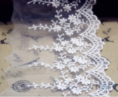 1 Yd Blanc vintage Large Crochet Dentelle Broderie Ruban à Coudre Craft environ 0.91 m