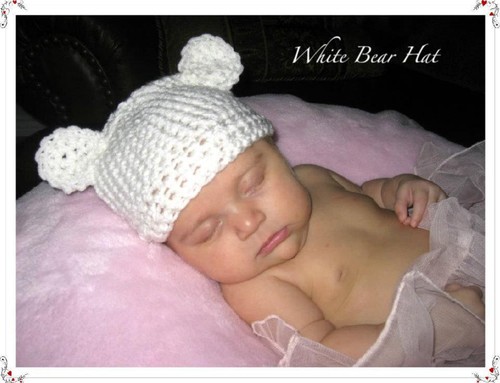 Crocheted Teddy Bear Hats choose color and Many Sizes Photo Prop