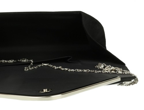 New Faux Suede Clutch Bag Plain Handbag Wedding Designer Womens Prom Evening