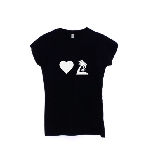Love IslandLadies T-shirt Reality TV Clothing Gift Present Symbols on tees