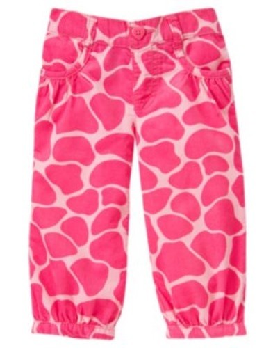 GYMBOREE LOVEABLE GIRAFFE PINK GIRAFFE SKIN PRINT CORDUROY PANTS 18 24 2T 5T NWT