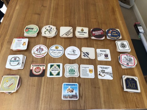 Good Condition 25 German Beer Mats Vintage 1980s