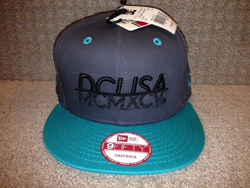 Dark Grey//Black//Mint Green DC Men/'s Flex Snapback Hat /"RD MCMXCV/" KTEO -