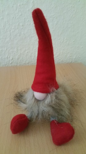 Weihnachts-Wichtel mit Fellbart ca 23 cm