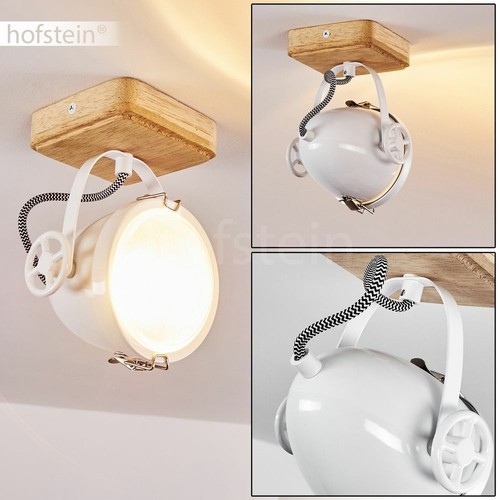 Vintage Wand Decken Leuchten Flur Strahler Wohn Schlaf Zimmer Lampen Holz//weiß