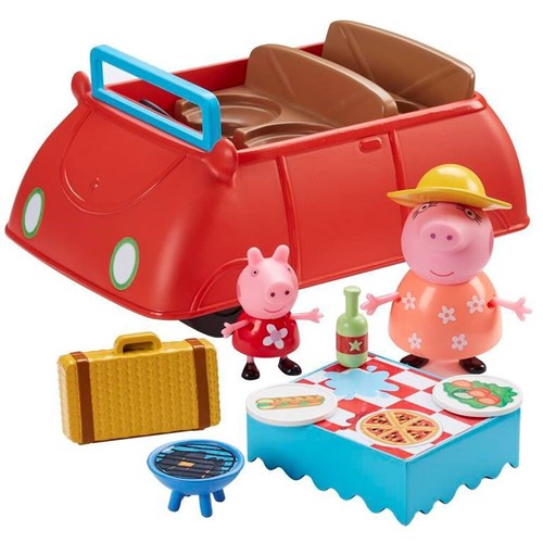 0PP-06921 Peppa Pig Big Voiture Rouge Jouet Véhicule Avec Peppa /& Mummy Pig figures