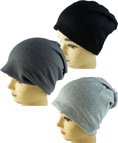 Facile transizione autunno Berretto Beanie Slouch GRIGIO NERO GRIGIO chiaro leggermente