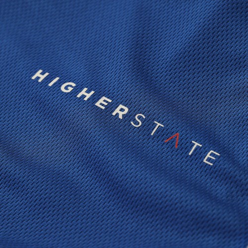 Higher State Homme Manche Longue Running Top 2.0 Bleu De Sport Respirant