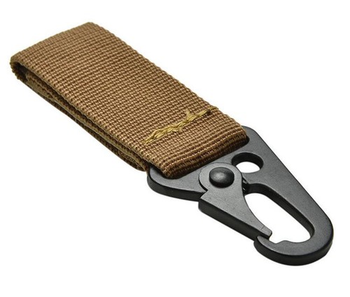 1//3PC Outdoor Tactical Webbing Molle Key Hook Hanging Belt Buckle Clip Carabiner