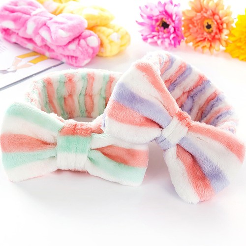 1pcs Headband Bow Knot Wash Face Headband Hiar Wrap Elastic Makeup Hairband new