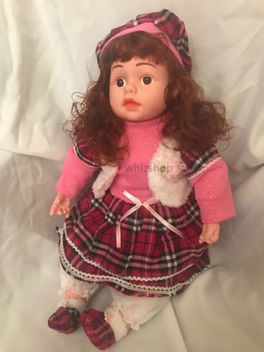ADORABLE interactive I-BABY DOLL 21/" Says Mom,Dad,laughs and cries