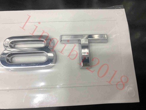 1.8T Chrome Metal Badge Rear Boot Emblem For Audi S Line A 1 2 3 4 5 6 7 Q RS S