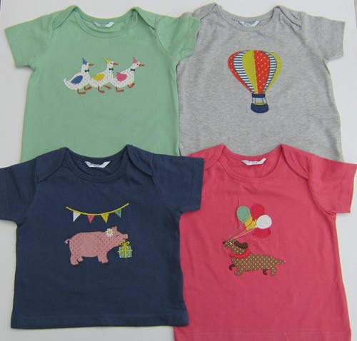BABY BODEN GIRLS COTTON SHORT SLEEVED TOP TEE BALLOON,WHALE,PIG,SUN BNWOT