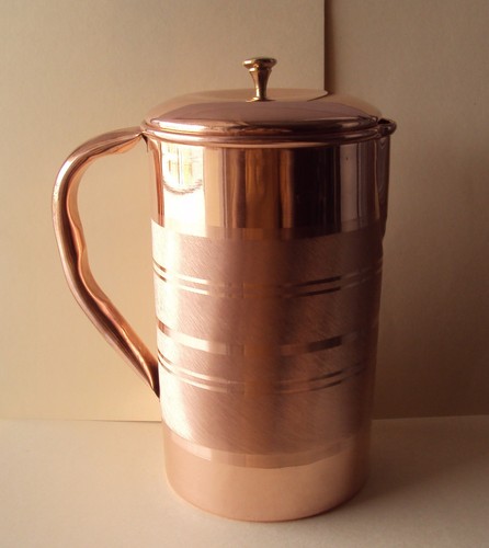 Pure Copper Handmade Jug Water Pitcher 1.5 L /& 2 Glasses Tumbler 300 ml Storage