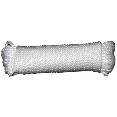 Solid Braid Nylon Rope Hank x 100 ft T.W Evans Cordage 3//8 in