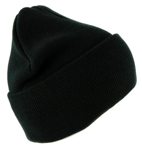 White Unholy Inverted Pentagram Symbol Cuff Beanie Knit Cap Occult Clothing