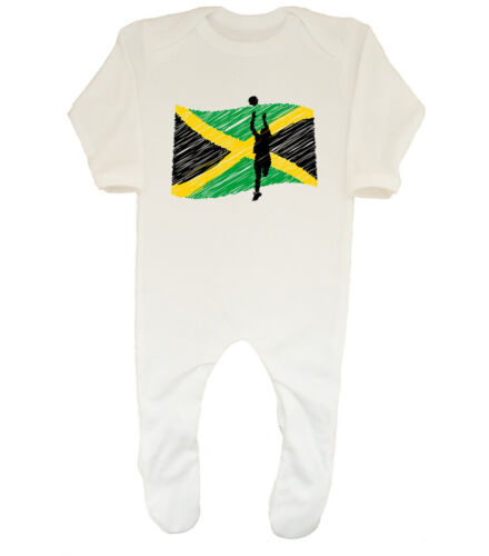 Jamaica Netball Boys Girls Baby Grow Sleepsuit