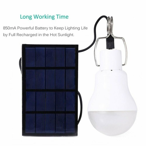 Solarleuchten Solarlampen Solar Glühbirne LED mit Solarpanel Licht Birne 15W DE