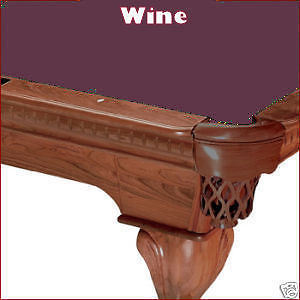 SHIPS FAST! 8/' Wine ProLine Classic TEFLON Billiard Pool Table Cloth Felt