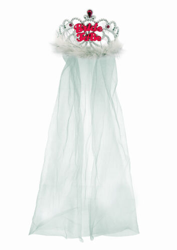 Bride To Be Tiara and Veil Hen Night Party Pink