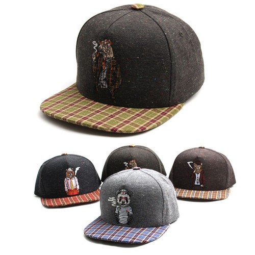 Unisex Mens Womens Smoking Animals Snapback Hip-hop Baseball Cap Trucker Hats