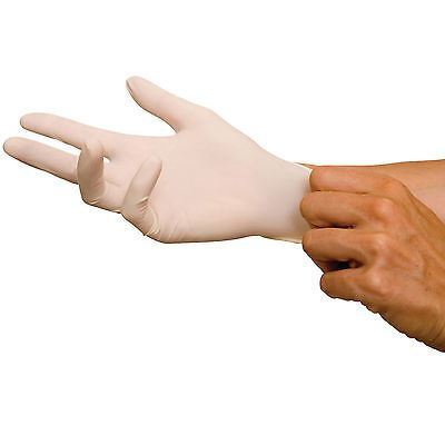 Latex Gloves Large Box 100 Disposable Powdered Examination // Protective