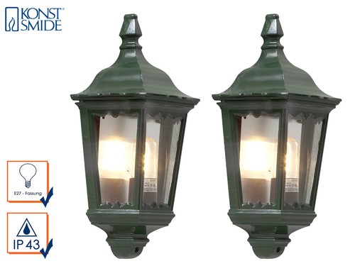 2 verde luci esterne in alluminio e27 ip44 Lampada Parete Lampada Muro Lampada vie
