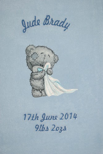 Me To You Tatty Bear With Blanket Personalised Super Soft Fleece Baby Blanket