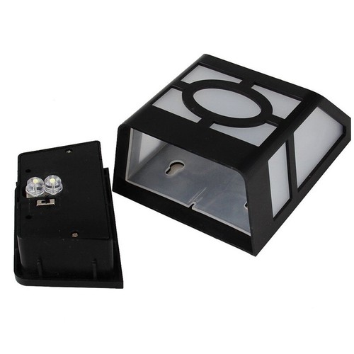 Solar Wand Montieren LED Licht Draussen Garten Pfad Landschaft Zaun Hof Lampe