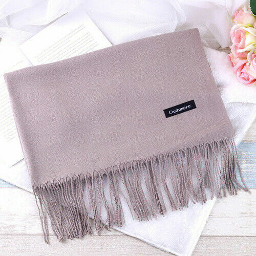 Women Lady Winter Plaid Knit Pashmina Scarf Warm Scarf Cashmere Long Wrap Shawl