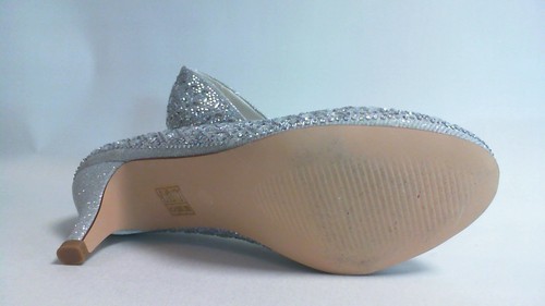Silver Merida G Westerleigh Wedding Bridal Shoe Size 40 UK 7 #8D573