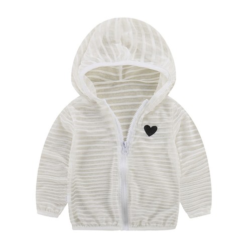 Kids Baby Boy Girl Long Sleeve Zipper Hooded Jacket Waterproof Sunscreen Clothes