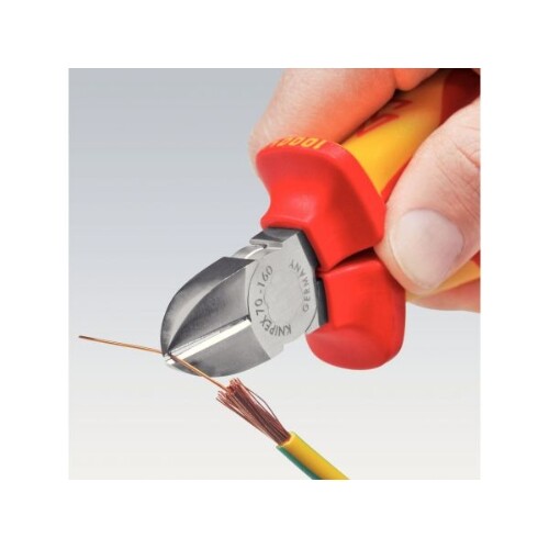 VDE 160mm max 2,8mm 2-Komponenten-Griff Nr 7 KNIPEX Seitenschneider verchromt
