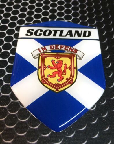 Scotland Flag Proud Shield Flag Domed Decal Emblem Car Sticker 3D 2.3/"x 3.3/"