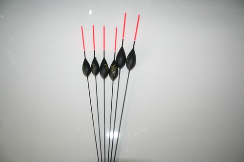 RIZOV RF37-6 PCS HANDMADE POLE FISHING FLOATS 2 x 1//1.5//2 GRAMS