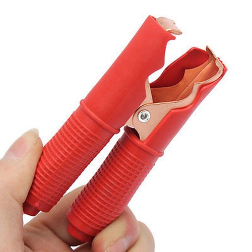 2pcs Car Vehicle Battery Charger Crocodile Alligator Booster Clip Clamp Testing
