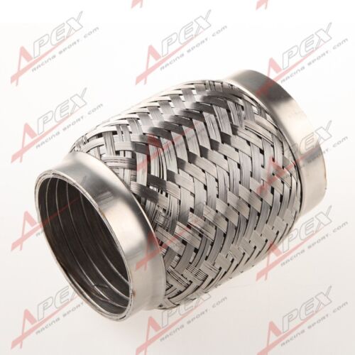 3/" Exhaust Flex Pipe 4/" Length Stainless Steel Coupling Interlock