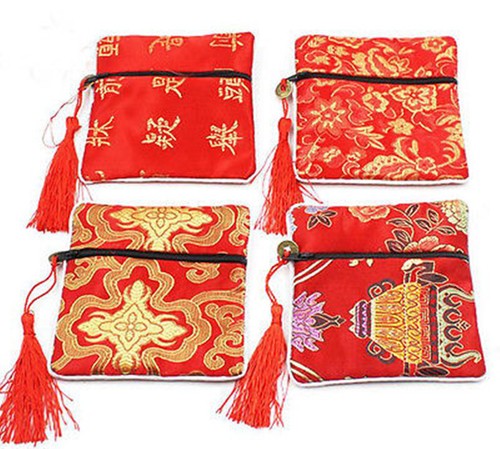 Wholesale 10pcs Chinese Handmade Vintage Soie Bijoux Sachets /& Cadeau Sac à Main Sac