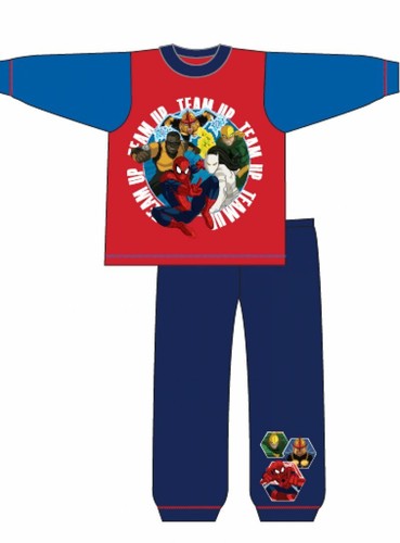Garçons Enfants Spiderman Pyjamas Nightwear pleine longueur pyjama en coton Bleu Rouge
