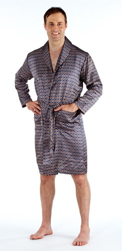Mens Satin Luxury Silky Wrap Dressing Gown Kimono Robe Red Blue Summer